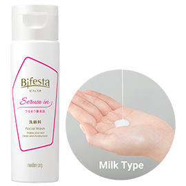 Serum In facial wash with milk type texture
